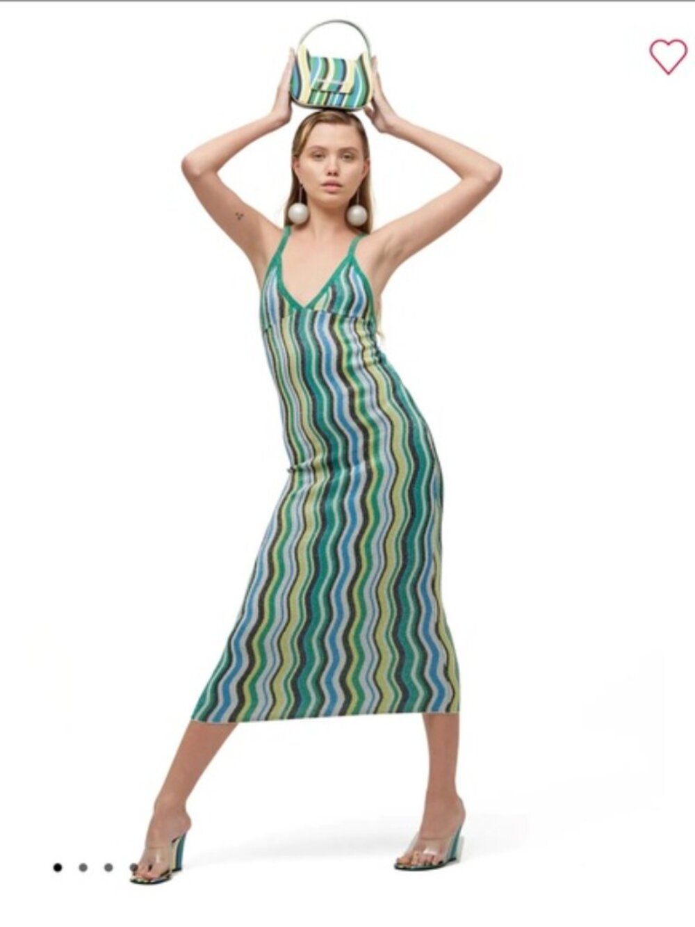 Simon Miller Comet Maxi Slip midi Sun Dress Dopamine Candy Swirl Stripe Party M